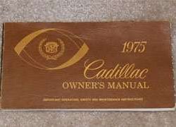 1975 Cadillac Deville Owner's Manual