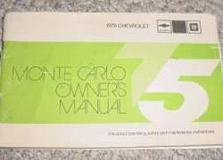 1975 Chevrolet Monte Carlo Owner's Manual