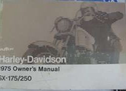 1975 Harley Davidson SX-175 & SX-250 Owner's Manual