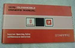 1975 Oldsmobile Starfire Owner's Manual