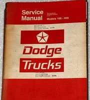 1975 Dodge Truck Models 100-800 & Power Wagon Service Manual