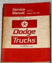 1976 Dodge Truck Models 100-800 & Power Wagon Service Manual