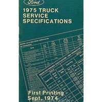 1975 Ford C-Series Truck Specificiations Manual