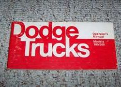 1975 Dodge Trucks 100-300 Owner's Manual