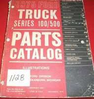 1975 Ford F-100 Truck Parts Catalog Illustrations