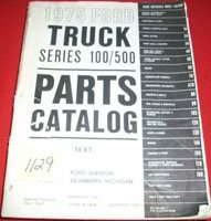 1975 Ford F-100 Truck Parts Catalog Text