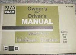 1975 GMC Vandura & Rally Owner's Manual