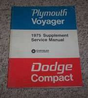 1975 Dodge Sportsman Van Shop Service Repair Manual Supplement