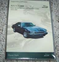 1975 Jaguar XJ-S 5.3L Parts Catalog & Service Manual DVD