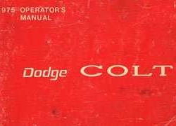 1975 Dodge Colt Owner's Manual