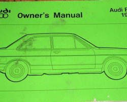 1976 Audi Fox Owner's Manual
