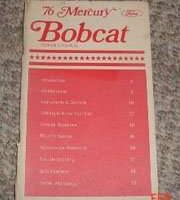 1976 Mercury Bobcat Owner's Manual