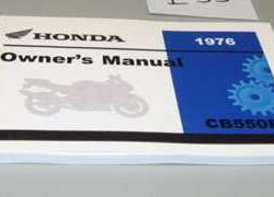 1976 Honda CB550F Super Sport 550 Four Motorcycle Owner's Manual
