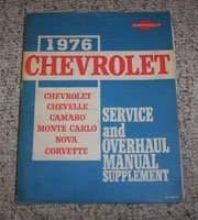 1976 Chevrolet Camaro Service Manual Supplement
