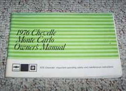 1976 Chevrolet Monte Carlo Owner's Manual