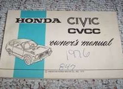 1976 Honda Civic CVCC Owner's Manual
