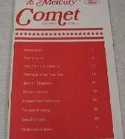 1976 Mercury Comet Owner's Manual
