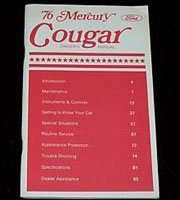 1976 Mercury Cougar Owner's Manual
