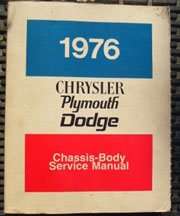 1976 Dodge Dart Chassis & Body Service Manual