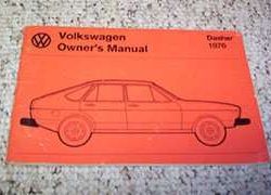 1976 Volkswagen Dasher Owner's Manual
