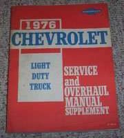 1976 Chevrolet Silverado Light Duty Truck Service & Overhaul Manual Supplement