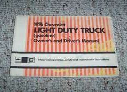 1976 Chevrolet Silverado Light Duty Truck Owner's Manual