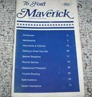 1976 Ford Maverick Owner's Manual