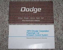 1976 Dodge Dart Owner's Manual Set