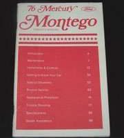 1976 Mercury Montego Owner's Manual