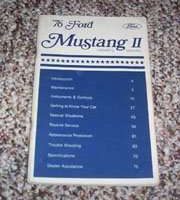 1976 Ford Mustang II Owner's Manual