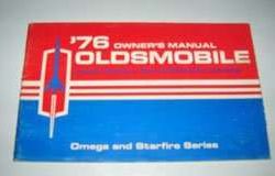 1976 Oldsmobile Omega & Starfire Owner's Manual