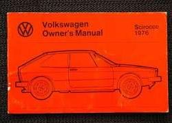 1976 Volkswagen Scirocco Owner's Manual