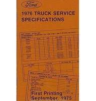 1976 Ford C-Series Truck Specificiations Manual