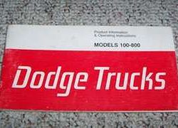 1976 Dodge Trucks 100-800 Owner's Manual