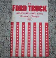 1976 Ford W-Series Truck Owner's Manual