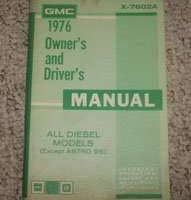 1976 GMC Truck Diesel Models Owner's Manual