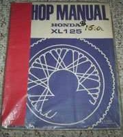 1976 Honda XL175 Motorcycle Shop Service Manual