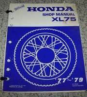 1978 Honda XL75 Motorcycle Shop Service Manual