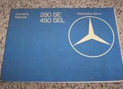 1979 Mercedes Benz 280SE, 450SEL Owner's Manual