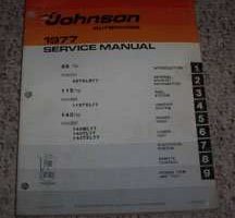 1977 Johnson 85, 115 & 140 HP Models Shop Service Repair Manual