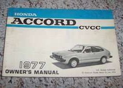 1977 Honda Civic CVCC Owner's Manual