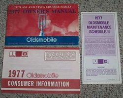 1977 Oldsmobile Cutlass & Vista Cruiser Series Owner's Manual Set