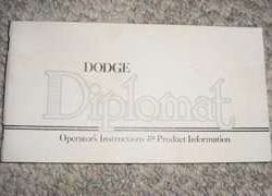 1977 Dodge Diplomat Owner's Manual