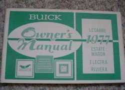 1977 Buick Riviera, LeSabre, Electra, Estate Wagon Owner's Manual