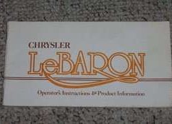1977 Chrysler Lebaron Owner's Manual