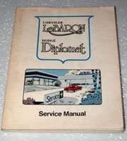 1977 Dodge Diplomat Service Manual Supplement