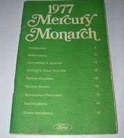 1977 Mercury Monarch Owner's Manual