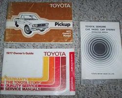 1977 Toyota Pickup Owner's Manual Set