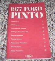 1977 Ford Pinto Owner's Manual