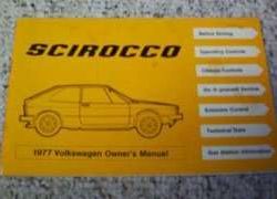 1977 Volkswagen Scirocco Owner's Manual
